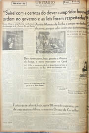Página do jornal Unitário de fevereiro de 1946
