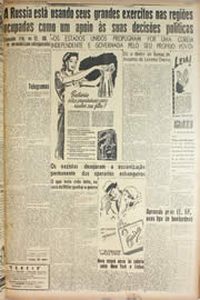 Página do jornal Unitário de fevereiro de 1946