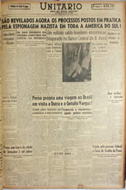 Página do jornal Unitário de fevereiro de 1946