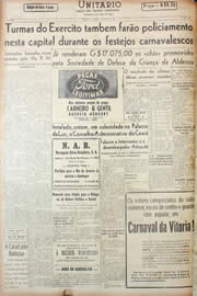 Página do jornal Unitário de março de 1946