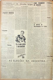 Página do jornal Unitário de março de 1946