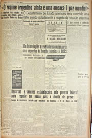 Página do jornal Unitário de março de 1946