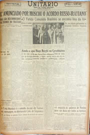 Página do jornal Unitário de março de 1946