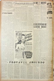 Página do jornal Unitário de março de 1946