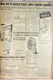 Página do jornal Unitário de março de 1946
