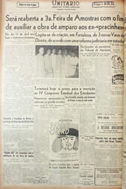 Página do jornal Unitário de março de 1946