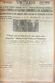 Página do jornal Unitário de março de 1946