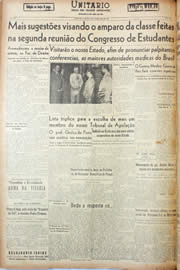 Página do jornal Unitário de abril de 1946