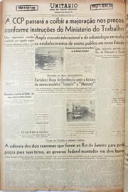 Página do jornal Unitário de abril de 1946