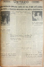 Página do jornal Unitário de abril de 1946
