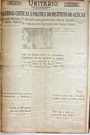 Página do jornal Unitário de abril de 1946