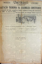 Página do jornal Unitário de maio de 1946