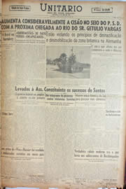 Página do jornal Unitário de maio de 1946