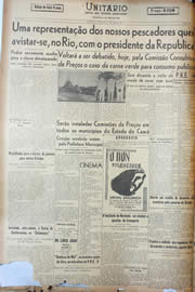 Página do jornal Unitário de maio de 1946