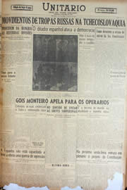 Página do jornal Unitário de maio de 1946