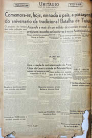Página do jornal Unitário de maio de 1946