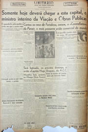 Página do jornal Unitário de maio de 1946