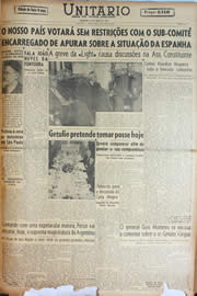 Página do jornal Unitário de junho de 1946