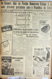 Página do jornal Unitário de junho de 1946
