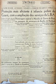 Página do jornal Unitário de junho de 1946