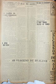 Página do jornal Unitário de junho de 1946