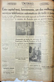 Página do jornal Unitário de junho de 1946