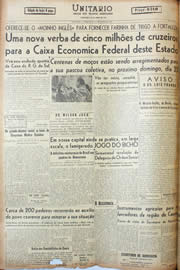 Página do jornal Unitário de junho de 1946
