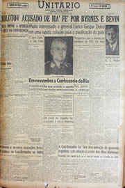 Página do jornal Unitário de julho de 1946