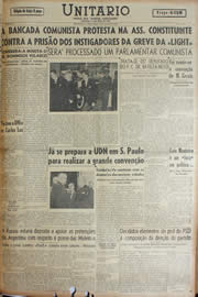 Página do jornal Unitário de julho de 1946