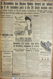 Página do jornal Unitário de julho de 1946