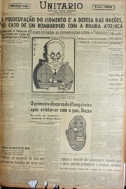 Página do jornal Unitário de julho de 1946