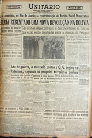 Página do jornal Unitário de julho de 1946
