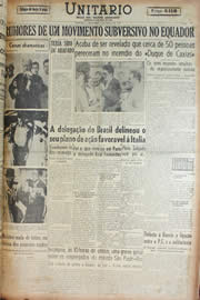 Página do jornal Unitário de agosto de 1946