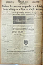Página do jornal Unitário de agosto de 1946