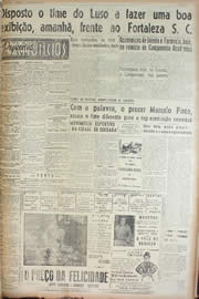 Página do jornal Unitário de agosto de 1946