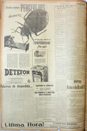 Página do jornal Unitário de agosto de 1946