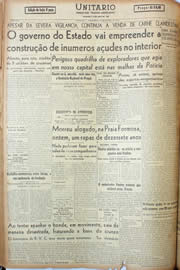 Página do jornal Unitário de agosto de 1946