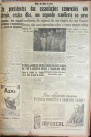 Página do jornal Unitário de agosto de 1946