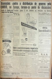 Página do jornal Unitário de agosto de 1946