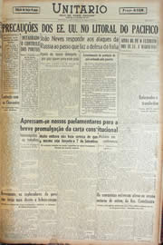 Página do jornal Unitário de agosto de 1946