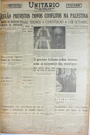 Página do jornal Unitário de agosto de 1946