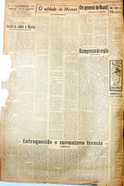 Página do jornal Unitário de setembro de 1946