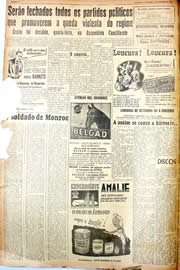 Página do jornal Unitário de setembro de 1946