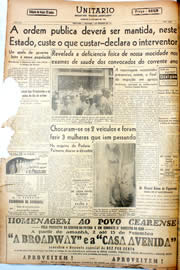 Página do jornal Unitário de setembro de 1946