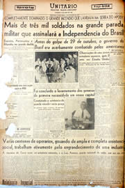 Página do jornal Unitário de setembro de 1946