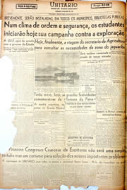 Página do jornal Unitário de setembro de 1946