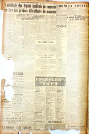 Página do jornal Unitário de setembro de 1946