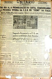 Página do jornal Unitário de setembro de 1946