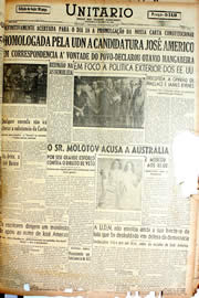 Página do jornal Unitário de setembro de 1946