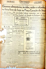 Página do jornal Unitário de setembro de 1946